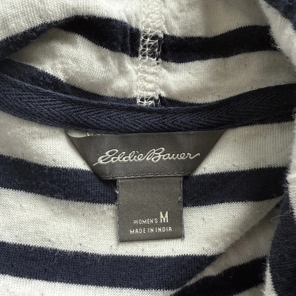 Eddie Bauer Navy and White Striped Hoodie - Picture 3 of 3